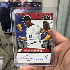 Onyx Authenticated 2024 Livan Hernandez Autograph Baseball Card P74 Original