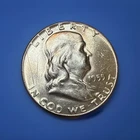 1955 Franklin SILVER Half Dollar Brilliant AU/UNC 90% Silver 50¢ Piece 🇺🇸🦅