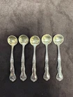 Set of 5 Rondo by Gorham Salt Spoon w/Gold Wash Bowl 2.75" 24.5g