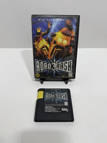 Road Rash 3 (Sega Genesis, 1995) Case and Cartridge Authentic Tested FREE SHIP
