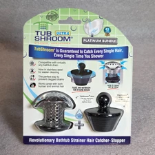 Tub Shroom Ultra Platinum Bundle Fits Standard 1.5 - 1.75" Bathtub Drain - NEW