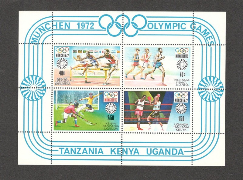 1972 KENYA Scott # 253a { MUNICH OLYMPICS } SOUVENIR SHEET MNH