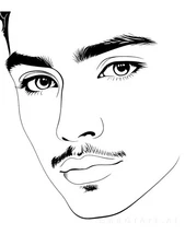 Minimalist Portraits Subtle Masculine Expression Canvas Wall Art Picture