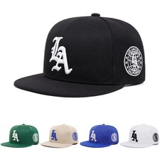 2025 Los Angeles Letter Embroidered Cotton Flat Edge Hat Baseball HipHop Hat