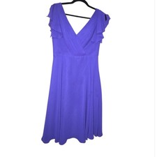 Short Flutter sleeve Ciffon Purple Regency Dress SIZE 6 STYLE F20241