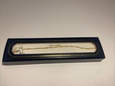 10k Yellow Gold 7  Figaro Chain Bracelet 2 Mm Wide 0.8 Grams Made In Italy NIB