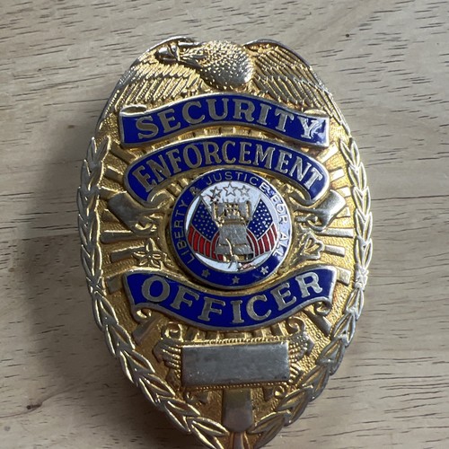 Vintage Security Enforcement Officer Pin goldfarben - Bild 1 von 13