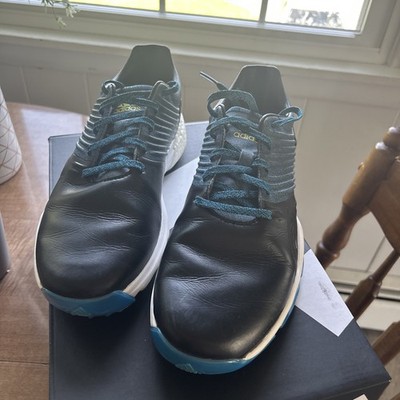Adidas Adipower 4ORGED DA9318 Men's Golf Shoes US 8.5 Black/Blue Spiked USED