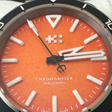 Christopher Ward C60 Trident Lumiere Orange Dial On Bracelet Plus Strap Full Set