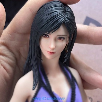 ACG Tifa Head Sculpture Fit 1/6 Action Figure Movable Eyes Tear