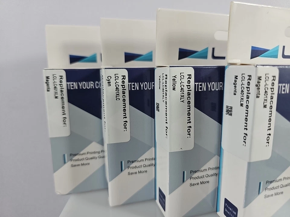 4 Pack LCL-LC401XL ink cartridges- 2 MAGENTA, 1 YELLOW, 1 CYAN-- NISB - Image 2 of 2