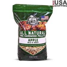 100% Natural Hardwood Apple Blend BBQ Pellets Smoking Grilling Baking 20lb New