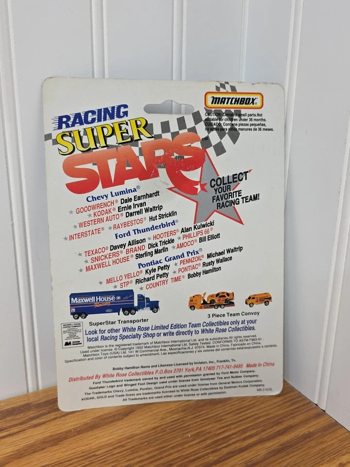 1992 Matchbox Racing Super Stars | Bobby Hamilton #68 Country Time 1:64 Diecast - Image 4 of 4