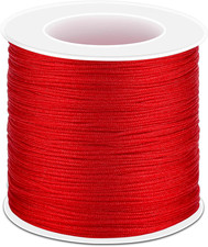 Red Nylon String for Bracelets, 0.8Mm Nylon Thread Chinese Knotting Cord Wind Ch