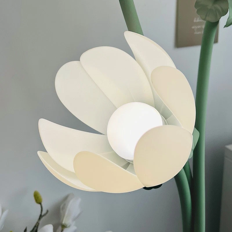 3 головки цветок напольная лампа 67 дюймов Epiphyllum светодиодный зеленый цветок лампа с Fle - Изображение 4 из 4