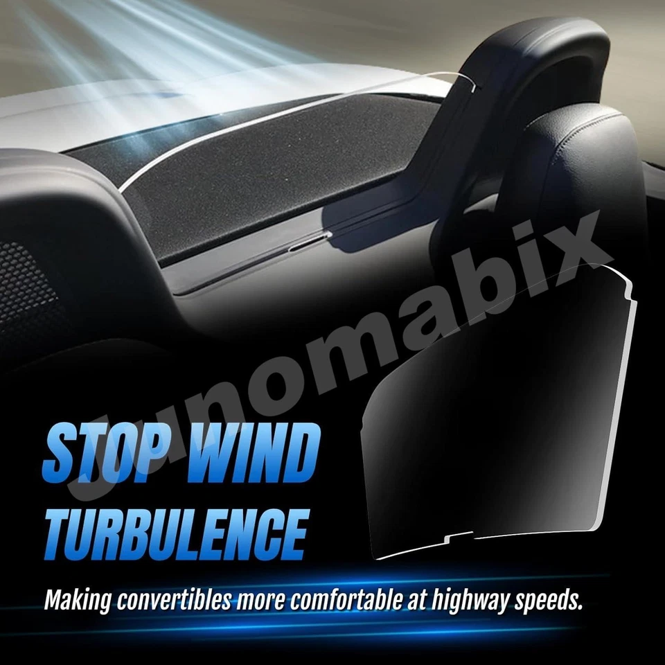 For Porsche Boxster 981 718 Clear WindScreen Wind Screen Deflector Restrict Air Foto 2 de 4