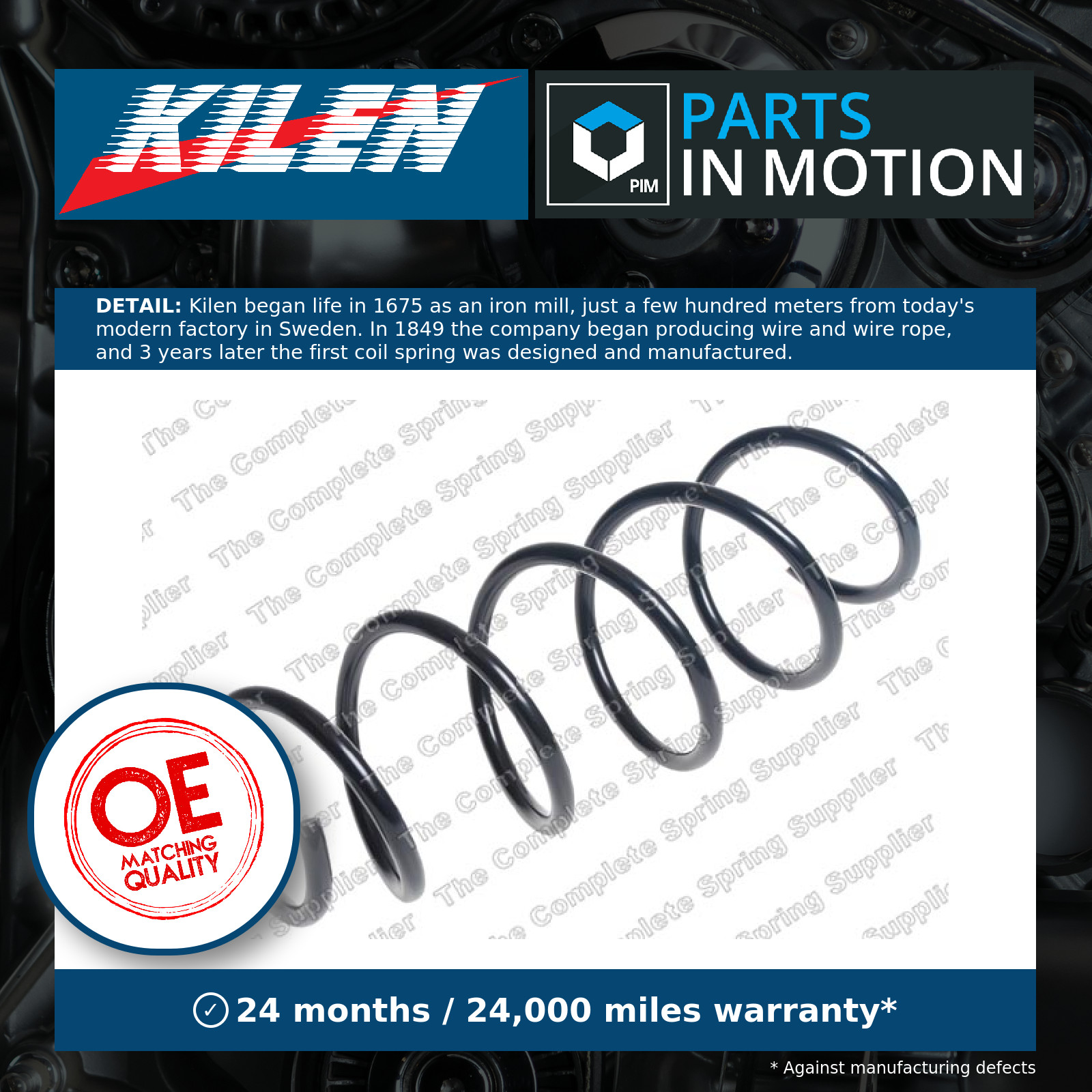 Coil Spring Front 12228 Kilen Suspension 51977775 51939065 Quality Guaranteed