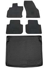 Gummi Kofferraumwanne Fußmatten für Audi Q3 F3 2018- Set Passform Matten Wanne