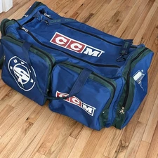 The Ultimate Large Vintage CCM Hockey Bag 4 Pockets Blue Coolest One On eBay
