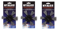 3 Pack 4 Nyalox Flap Wheel Brush,No 541776-4,  Dico Products Corp