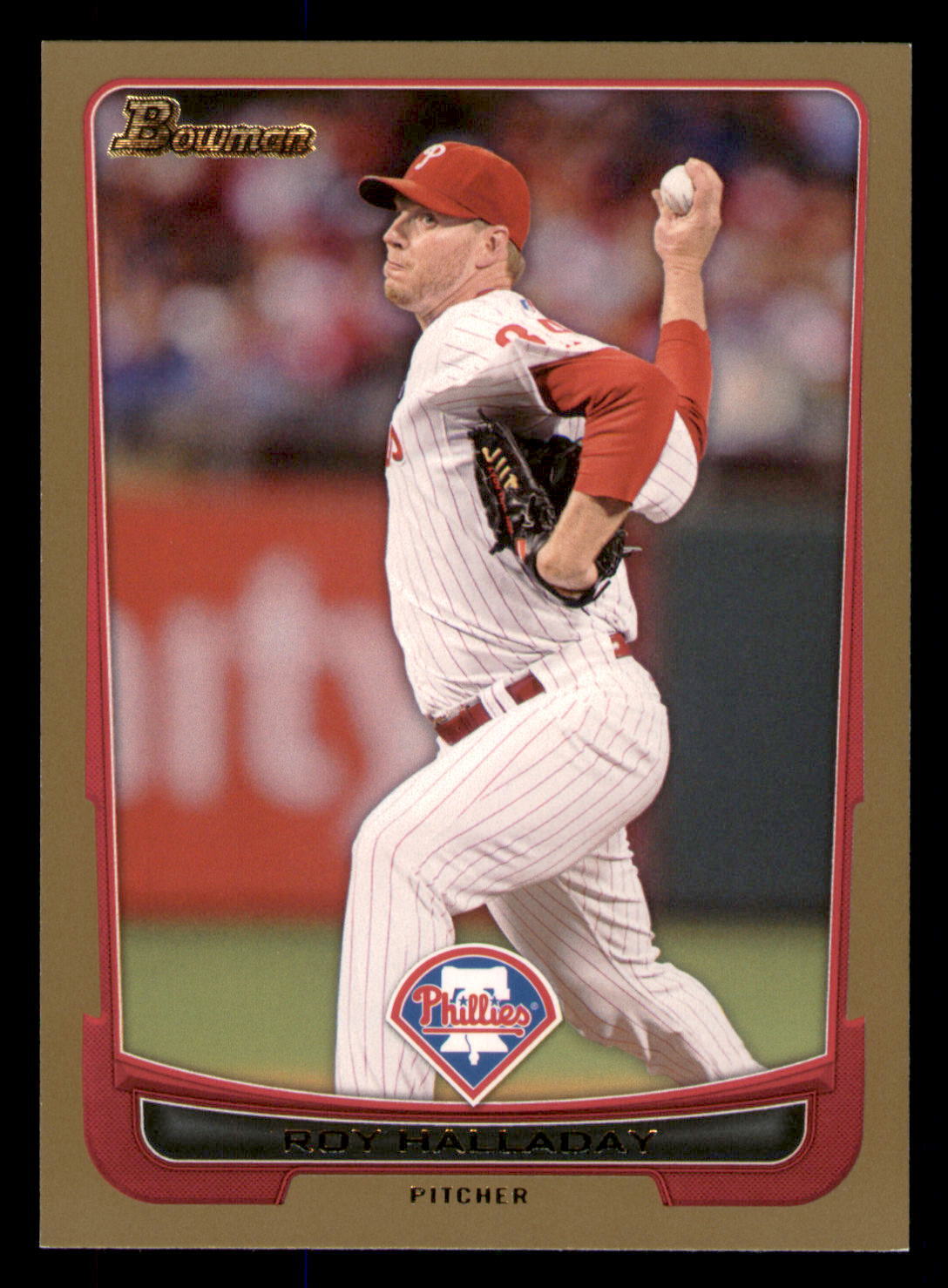 Roy Halladay 2012 Bowman #75 Gold Philadelphia Phillies