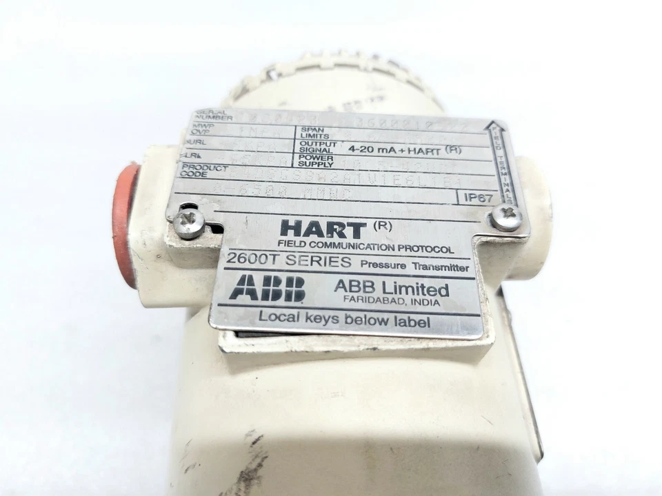 264DS992A1V1E6L1B1 ABB HART 2600T SERIE TRANSMISOR DE PRESIÓN 0+6500 MMWD USADO Foto 4 de 4