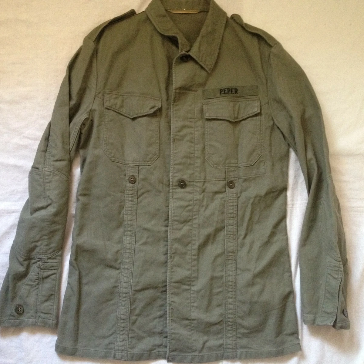 VINTAGE WEST GERMAN BUNDESWEHR MILITARY FIELD JACKET OVERSHIRT MED - 28 EU