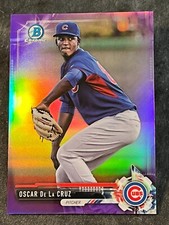 2017 Bowman Chrome PURPLE REFRACTOR Oscar De La Cruz 039/250