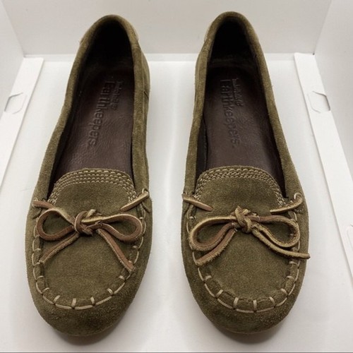 Timberland Earthkeepers Women's Rare Green Leather Moccasins Shoes Size 7