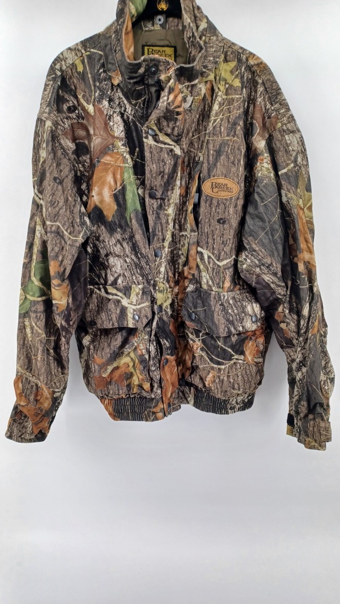 Bear Creek Jacket Men's Large Camouflage Green Long Sleeve Fleece