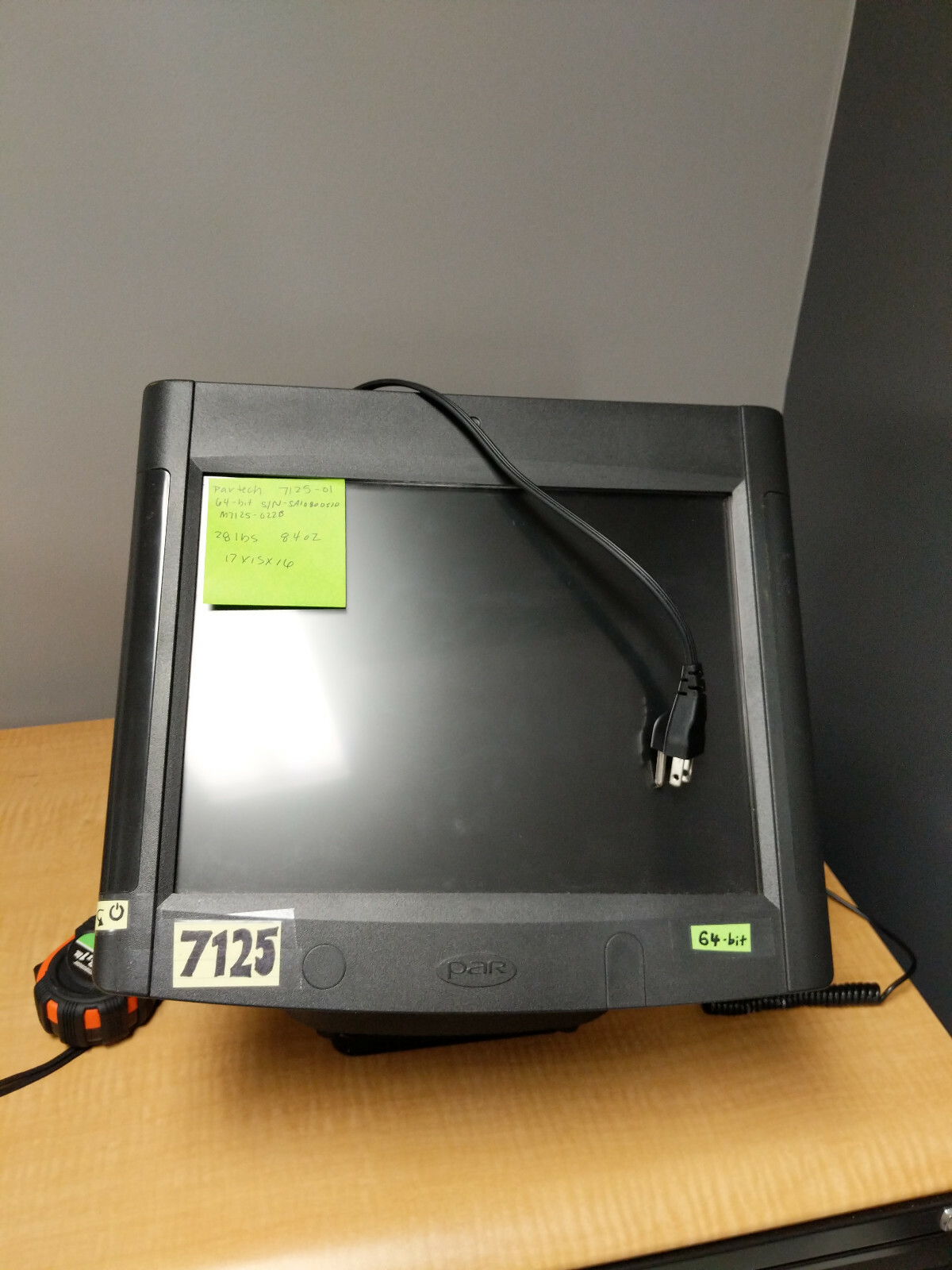 Par EverServ 6000 M7125 01 POS Terminal Celeron M 530 150GB HDD No O/S