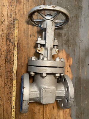 NEW NEWCO 2'' GATE VALVE CLASS 300 WCB 77 B16.34 STAINLESS STEM 13F-CB2 600 624
