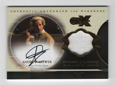 Outlander CZX Autograph Wardrobe card AGW - Andrew Gower - Prince Stuart #66/80