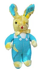 GUND CREATIONS J.SWEDLIN INC VINTAGE VERY RARE EASTER BUNNY STRAW STUFFED EXCELL