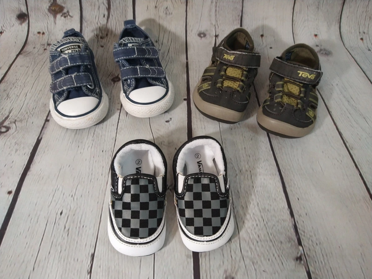 EUC lot of CONVERSE, TEVA sandals, checkered crib VANS- 2 / 3 |