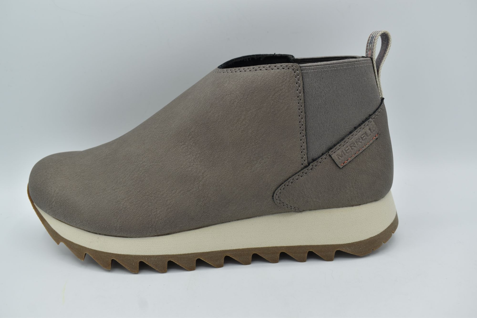 Scarpe stivali Merrell donna taglia 10 Alpine Chelsea vegan pelle grigio falco