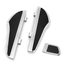 Rider Footboard brake pedal Chromed Defiance For Harley Touring Softail 2000-up