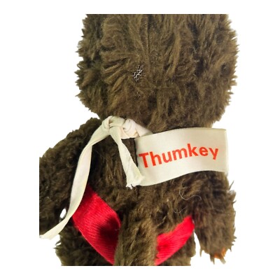 Vintage 70s Sekiguchi MONCHHICHI 7” Thumkey Plush Toy Doll Monkey