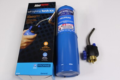 NEW Mag Torch MT525 Brass Self Lighting Adjustable Propane Flame Torch kit