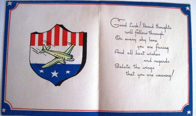 Vintage Military Greeting Card "Greetings to you in the Air Corp" * | eBay