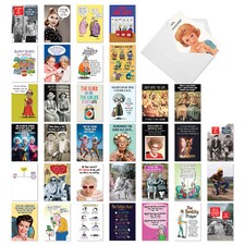 36 Asst'd Set Funny Birthday Cards with Envelopes 36 Designs Bday Getting Old