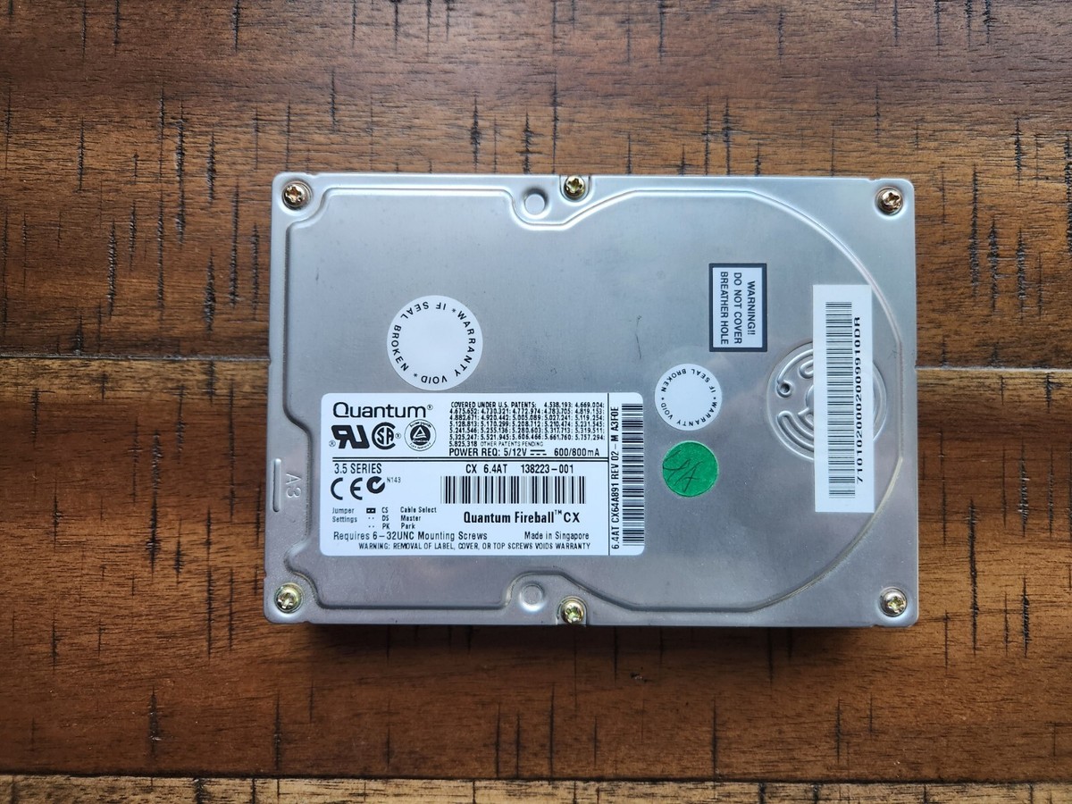 Quantum Fireball CX - 6.4GB IDE - 3.5 Desktop HDD - Model# CX 6.4