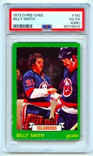 1973-74 O-PEE-CHEE #142 BILLY SMITH RC ROOKIE HOF GRADED VG-EX 4 (SG-0008)