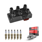 Ignition Coil & 6 Motorcraft Spark Plug fit Ford Explorer 4.0L V6 FD480