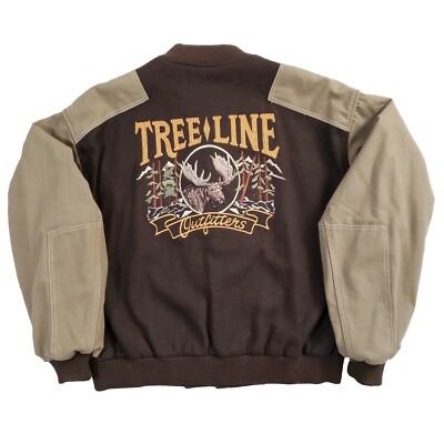 Vintage Treeline Outfitters Jacket Mens XL Moose Wildlife 