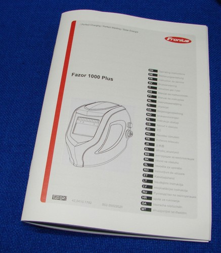 new FRONIUS FAZOR 1000 PLUS --- auto darkening --- WELDING HOOD HELMET - Picture 6 of 7