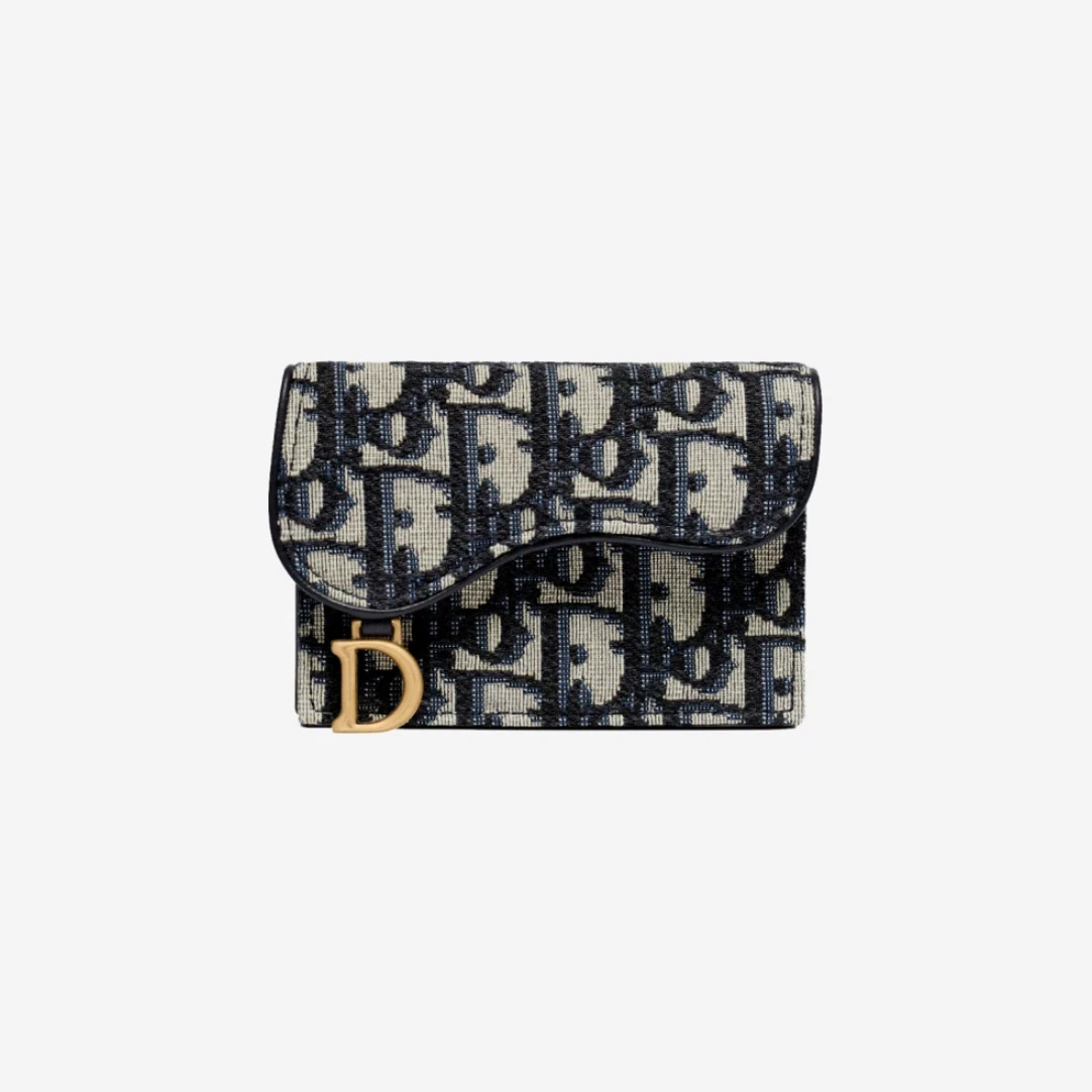 Dior - Business Card Holder Black Dior Oblique Jacquard - Men