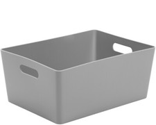 Image of 2 X Wham Studio Baskets Glossy Grey 35cm x 25cm 25602