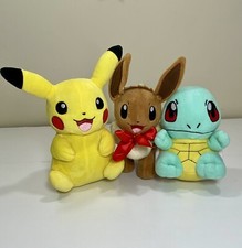 Pokemon Plush Lot Of 3 - Pikachu Eevee Squirtle - 6-9
