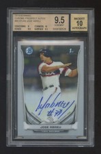 BGS 9.5 *10* JOSE ABREU 2014 BOWMAN CHROME RC AUTOGRAPH SP ABREU BEST RC CARD 